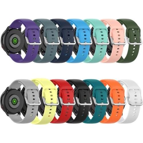 20mm 22mm Silicone Straps For Samsung galaxy active 2 huami Amazfit Bip S vivoactive 3 Smart Bands Replacement Watchband