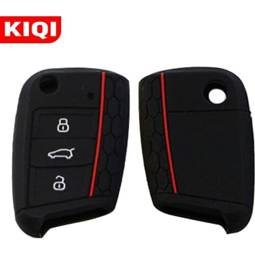 Silicone Key Case Cover for VW Polo Golf 7 Tiguan for Skoda Octavia Karoq for SEAT Ateca Leon Ibiza 2015 2016 2017 2018 2019