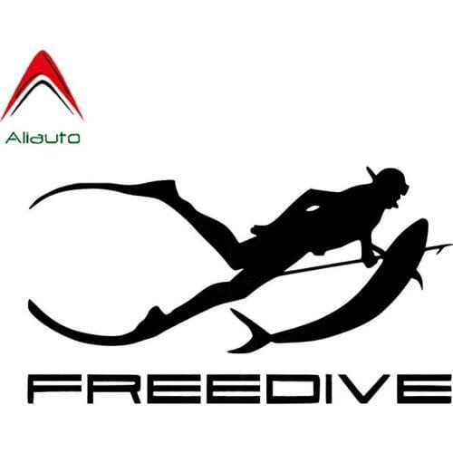 Aliauto Fashion Decor Car Sticker Freediving Fishing Vinyl Accessories Sunscreen Waterproof Cover Scratch Decal PVC,15cm*8cm