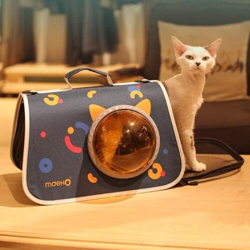 Cat Bag Out Carrying Case Small Dog Carrier Bags Space Capsule Printing Cat Single Shoulder Bag Breathable Fashion Dogs Handbags