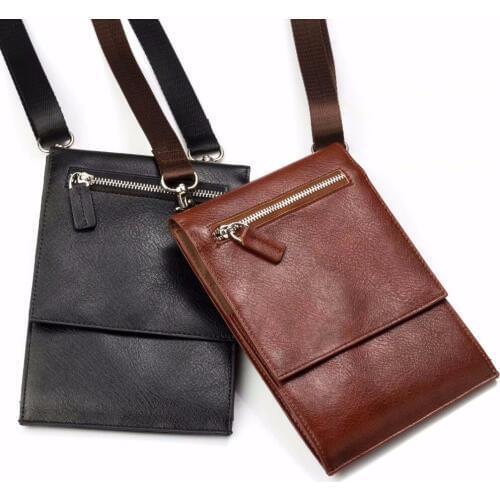 Universal Leather Shoulder Belt Phone Case Pouch For Galaxy S8/S8 Plus/A7 (2017)/S6 edge Plus/C9 Pro/On8/On7 (2016)/S7 edge