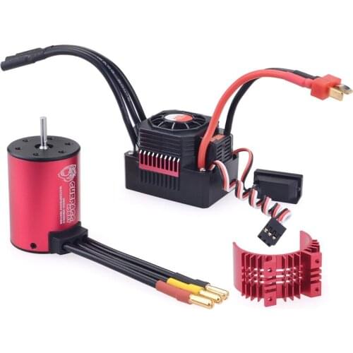 SURPASS HOBBY KK Waterproof 3650 3300KV Brushless Motor with Heat Sink 60A ESC for RC 1/10 Drift Racing Car