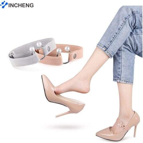 INCHENG 2Pcs High Heel Straps Anti-Loose Shoe Straps Detachable Boot Straps for High Heeled Shoes