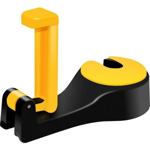 2-in-1 Universal Car Hook Mobile Phone Holder Bracket Auto Vehicle Car Backseat Headrest Mount Organizer Back Seat Hanger Holder
