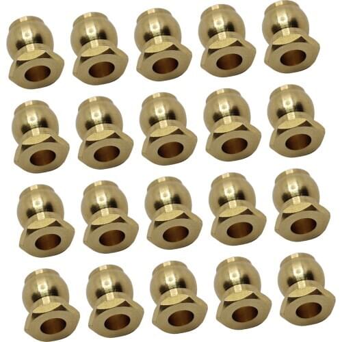 20PCS Brass M3 Tie Rod End Ball Joint Link Ball Head Holder for Axial SCX10 1/10 RC Car Truck Buggy Crawler
