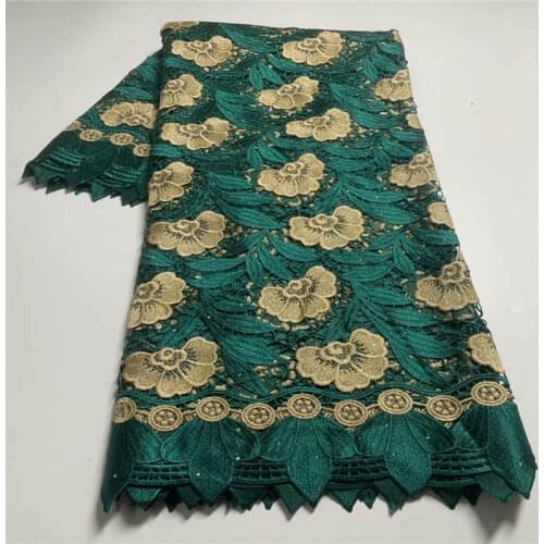 2021 Latest High Quality African Cord Lace Fabric Holes Water Soluble Guipure Lace 5 Yards For Wedding Party Dress! ZQ11153