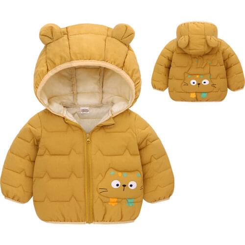 2021 Winter Baby Girls Clothes Hooded Down Jackets For Kids Coats Autumn Boys Warm Newborn Jacket Coat Toddler Girl Outerwear