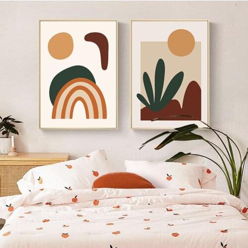 Abstract Bohemia Rainbow Landscape Modern Canvas Painting Wall Art Poster Prints Picture Bedroom Interior Home Decor No Frame