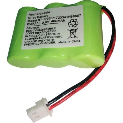 3.6V 400mAh Ni-CD Battery 2/3 AA Battery For Vtech BT17333 BT-163345 BT27333 3.6v replacement Battery