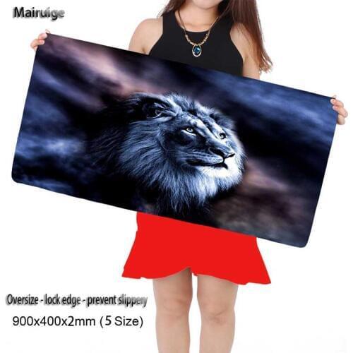Lion Free Shipping Speed Version Large Gaming Gamer Locking Edge Animal Mouse Keyboards Mats Mouse Pad Mat for Csgo Dota Gamer