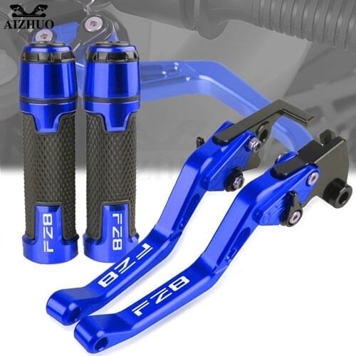 CNC Short Brake Clutch Levers FOR YAMAHA FZ8 FZ-8 2010-2018 2017 2016 2015 Motorcycle Hand Grips Handlebar Handle Bar Grips FZ8