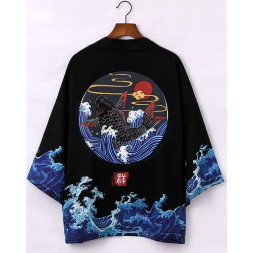 Robe Japanese Kimono Cardigan Men Summer New Haori Samurai Kimonos Karate Streetwear Shirt Kimono Japones Mens Haori women