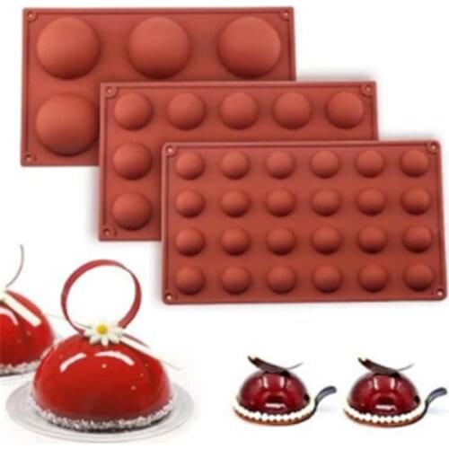 3Pcs Circular Food Grade Silicone Molds For Pastry Dessert Pudding Chocolate Mold Diy Cake Decoration Baking Accessories