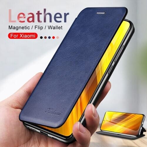 Xaiomi poco x3 Case Leather Flip Magnetic Case For xiaomi poco x3 nfc pocophone x 3 pocox3 wallet stand book phone cover coque