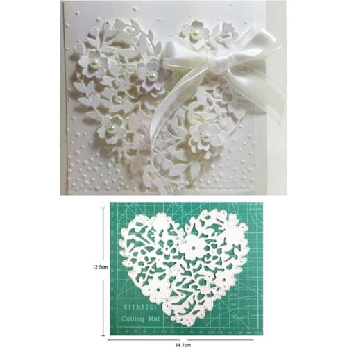 2021 metal cutting dies cut die mold Flower Heart Background Frame Scrapbook paper craft knife mould blade punch stencils dies