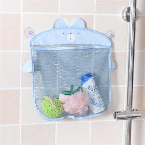 Cartoon Hanging Bags Storage Basket Bathroom Kid Bathing Toy Net Shape Storage Bag Folding Organizer Kitchen Supplies