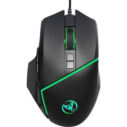 Computer Mouse New 8 Buttons 6400DPI USB Ergonomic Wired Gaming Mouse with 7-Color Backlight for PC Laptop Gamer