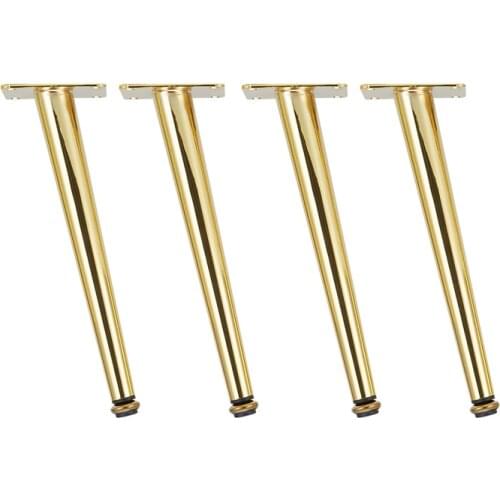 4Pcs/Set Furniture legs Adjustable Gold Tapered Metal Feet for Table Sofa Cupboard Cabinet Stool Chair Feet Hardware Accessories