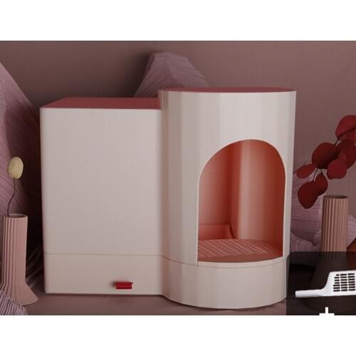 Extra Large Fully Enclosed Cat Litter Box Smart Induction light Cat Toilet Deodorant Splash-proof Drawer-type Kitty Litter Box