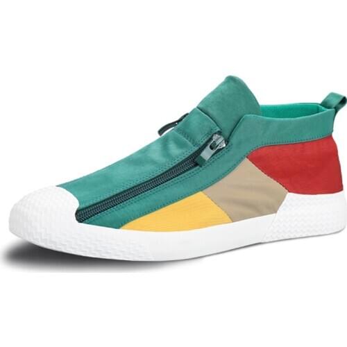 Canvas Casual Shoes Men Fashion Slip On Comfortable Colorful Patchwork mens shoes zapatos para hombre Man For Zapatilla Hombre