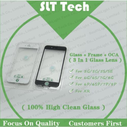 3 In 1 Front Glass Panel Cold Pressure Frame With OCA Glue For Iphone Iphone 5 5SE 5C 6s 6 7 8 plus 7g 8g XR LCD Screen Repair