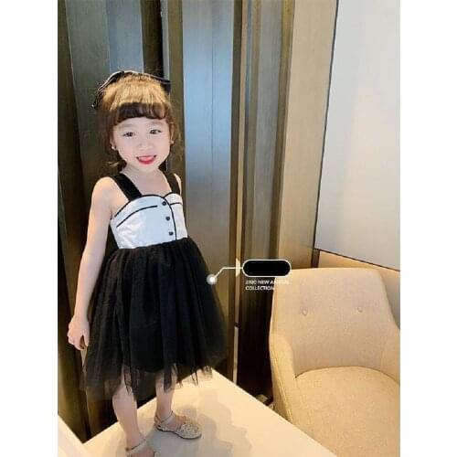 Little Girls Party Wedding Princess Dress Sleeveless Flower Girls Gown Vest Birthday Tutu Dresses Children Summer