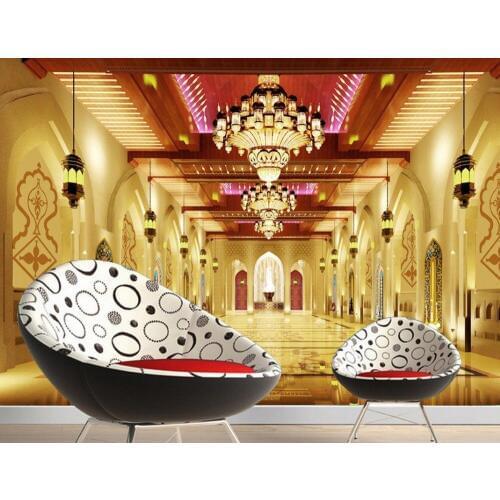 Custom 3d mural wallpaper European style Roman palace pillars Wallpapers for living room Non woven wallpaper