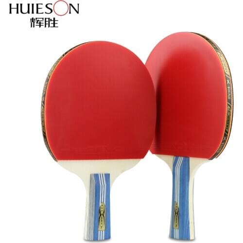 Huieson 3 Star Single Table Tennis Racket Pimples-in Rubber Lightweight Quality Ping Pong Bat Paddle With Storage Bag Teenagers