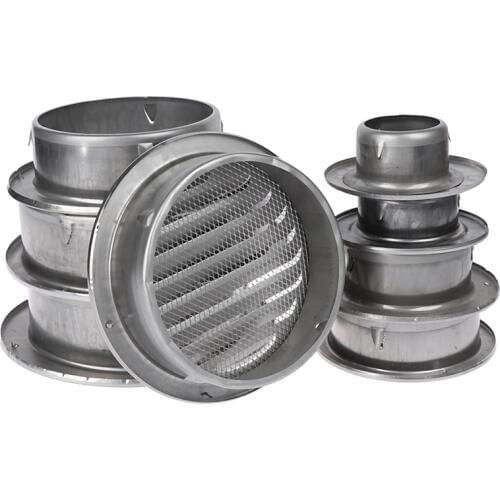 Stainless Steel Exterior Wall Air Vent Grille Round Ducting Ventilation Grilles 70/80/100/120MM