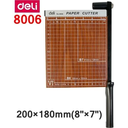 [ReadStar]Deli 8006 Manual paper trimmer size 200x180mm(8"x7") large paper trimmer with scaler Paper cutter