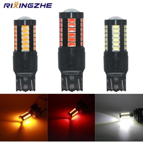 RXZ 1PC W21W W21/5W P21W PY21W 1157 BAY15D T20 7440 led BA15S BAU15S Bulbs 5730 33SMD car Turn Signal Lights Brake lamp CanBus