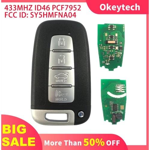 OkeyTech Smart Remote Key For Kia Forte Soul Rio Borrego Sorento Optima For Hyundai I30 IX35 Sonata Genesis 315/433Mhz ID46Chip