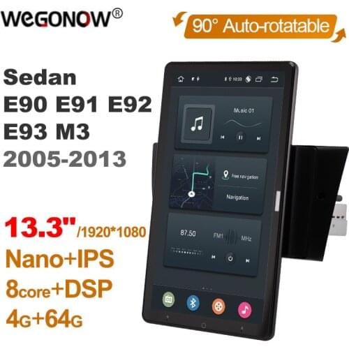 13.3" 1920*1080 Ownice Android 10.0 for BMW 3-Series Sedan E90 E91 E92 E93 M3 2005-2013 Car Radio GPS Player Rotatable