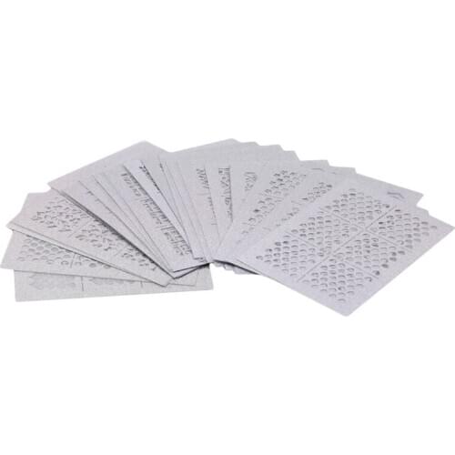 24Pcs/Set Hollow Stencils Nail Art Stickers Rose Flower Multi Shape Set Mix Nail Decal Decoration Manicure Vinyls Nail Art Tool