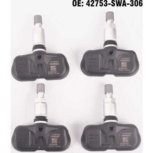 4 pcs New Tire Pressure Sensor Wheel TPMS 315MHz For Honda CRV 2007 2008 2009 2010 2011 2012
