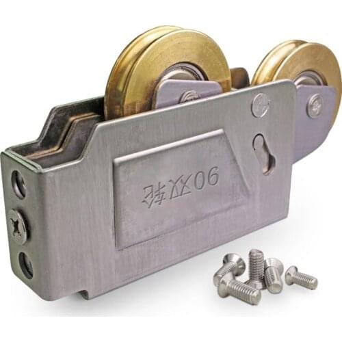 90-Type Sliding Door Plastic Steel Window Pulley Aluminum Alloy Brass Wheel Muted Roller Track Hardware