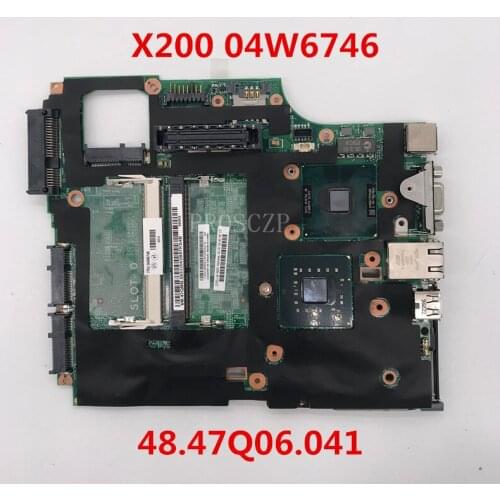 Free shipping For X200 Laptop motherboard 04W6746 07226-4 48.47Q06.041 working well