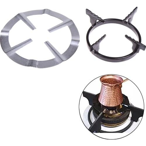 Holder Gas Cooker Support Rack Camping Iron Stove Ring Heat Diffuser Black Pans 13.3cm Coffee Moka Pot Reducer Kitchen Supplies