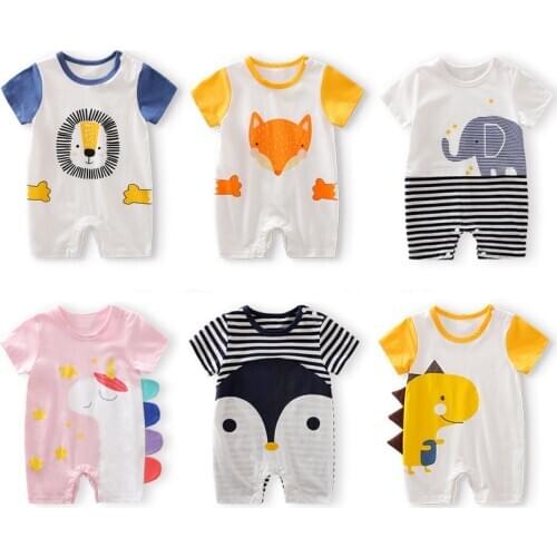 Cartoon Penguin Animal Kids Crawling Suit Cotton Girls Baby Jumpsuit Sleepsuit new born baby clothes baby costume 0-18 months