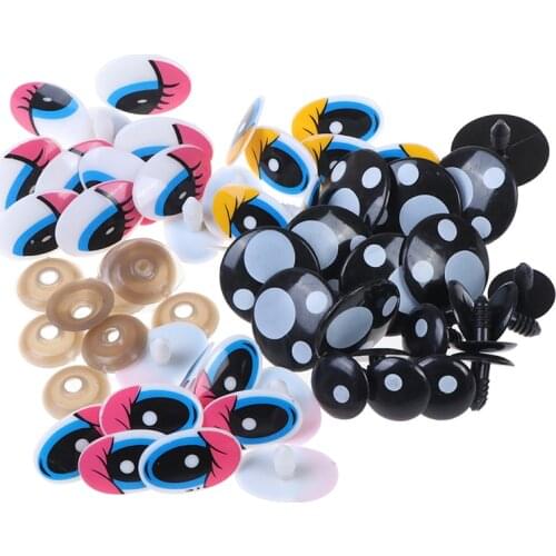 New 10pcs Doll Cartoon Eyes Safety Eyes for toys Handmade Plastic Doll Eye Children DIY Dolls Stuffed Animal Crafts Puppet