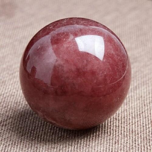 1pcs Top Natural strawberry crystal Ball Reiki Healing Room Decoration, Home Decoration, Aquarium furnishings