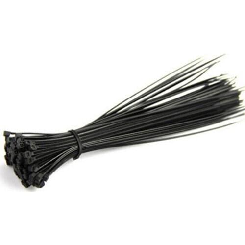 JETTING Wholesale 100pcs/pack Black 100mm Nylon Plastic Cable Ties Zip Fasten Wire Wrap Strap Cable Winder Car Storage