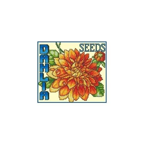 Water drop flower-Dahlia Counted Cross Stitch 11CT 14CT 18CT Cross Stitch Kits Embroidery Needlework Sets