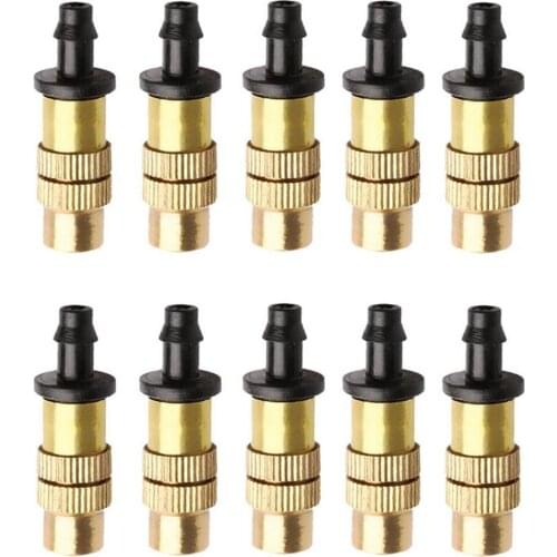 5pcs Thread Brass Mist Nozzle Misting Spray Sprinkler Planting For Spray Garden Lawn Irrigation Tool