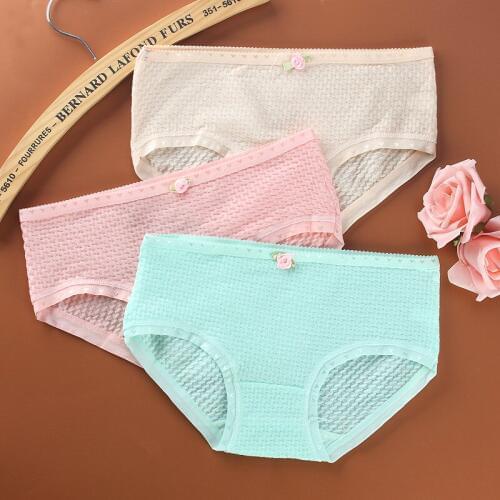 4pc/lot Girls Cotton Summer Low Waist Briefs Childrens Cotton Summer Briefs Cotton Students Cute Japanese YFP91