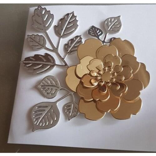 Flowers Leaf Die Metal Cutting Dies Merry Christmas Stencil Steel Cards DIY Scrapbooking Embossing Photo Album Frame Dies