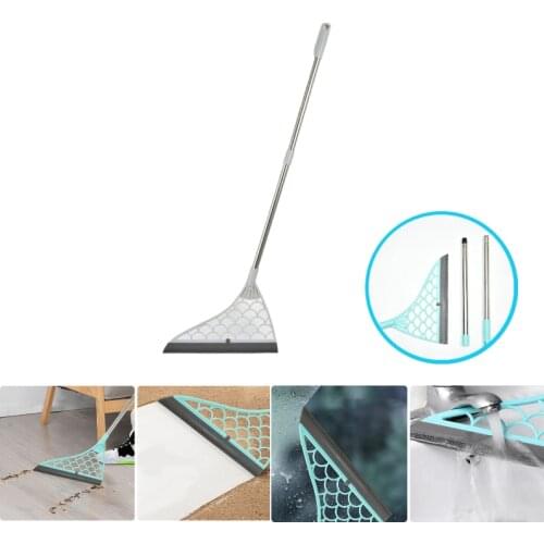 Multifunction Rubber Broom Hand Push Floor Car Windows Scraper Non-Stick Pet hair remover for Home Office