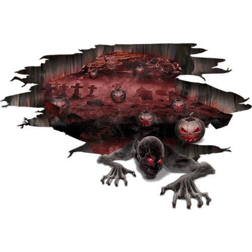 4pcs/set Halloween pumpkin stickers living room bedroom stickers bar decoration stickers wall stickers