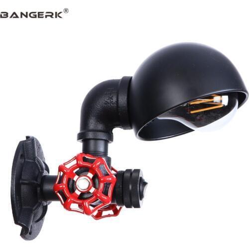 Industrial Wind Edison Wall Sconce Vintage Black Iron Water Pipe LED Wall Lamp Loft Decor Wall Light Home Lighting Luminaire