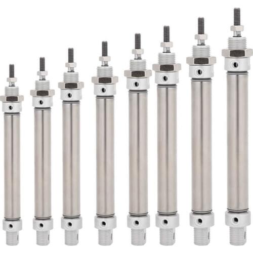 Stainless Steel MA16 8 Sizes Mini Air Cylinder Double Action Industry Pneumatic Components